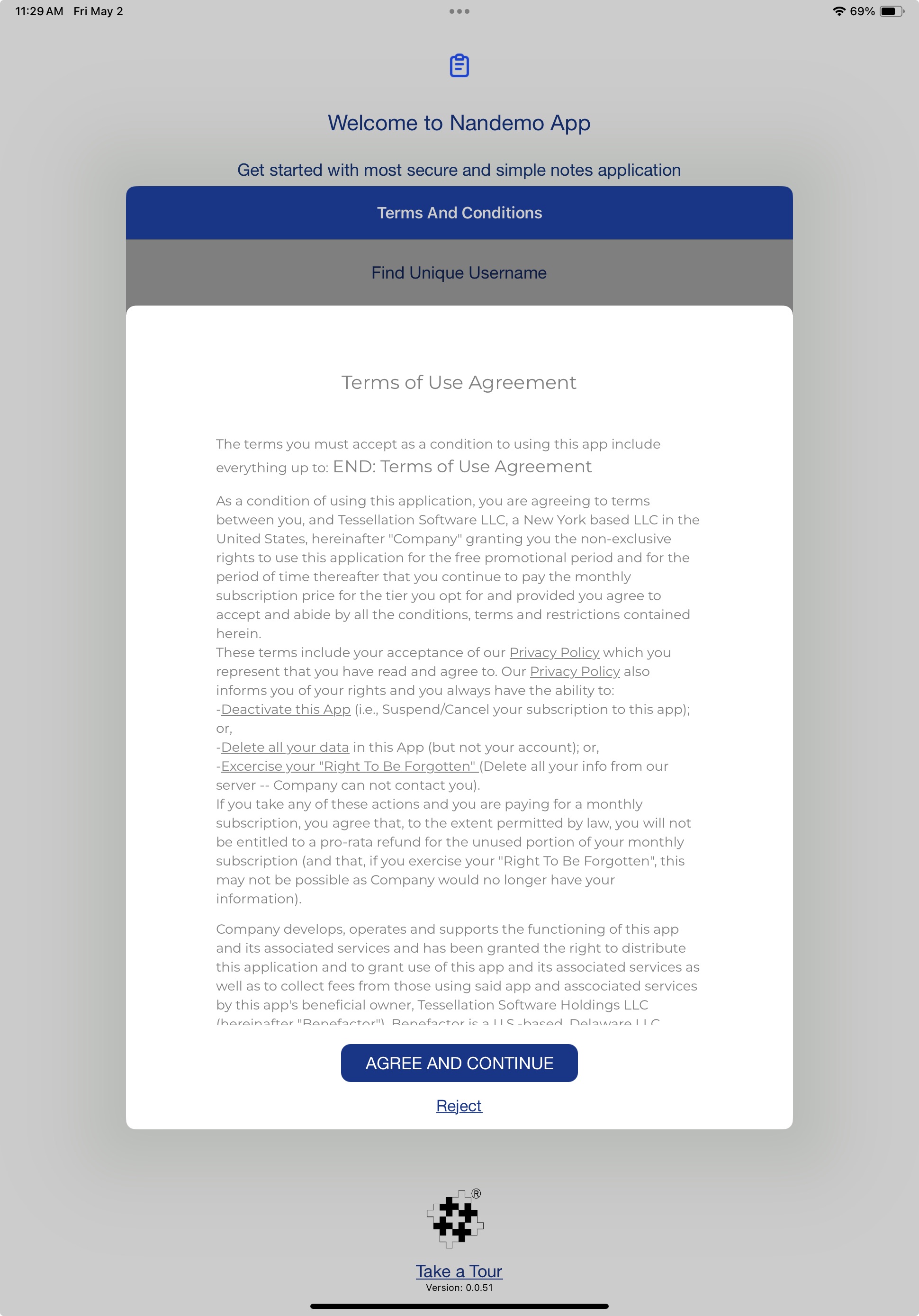 Terms and conditions
